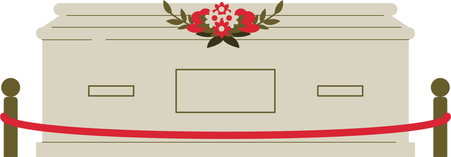 Casket with Flowers